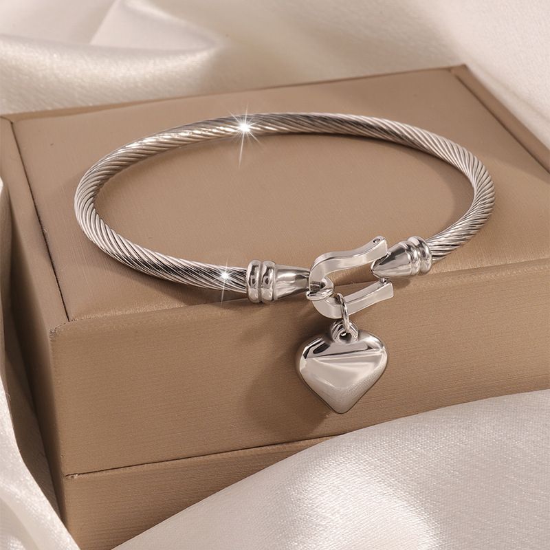 Unisex Titanium steel bracelet stainless steel elastic love bracelet for girls high end fashion light luxury bracelet_voghion.com