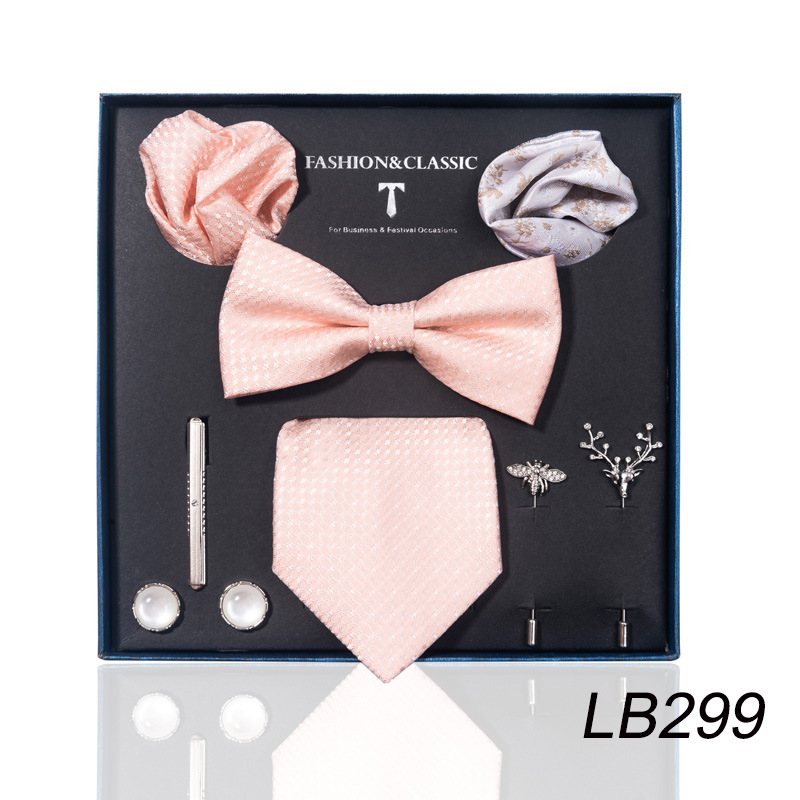 /Men's Ties & Handkerchiefs wedding groom's tie pocket square corsage gift box set men's tie ready stock wholesale_voghion.com