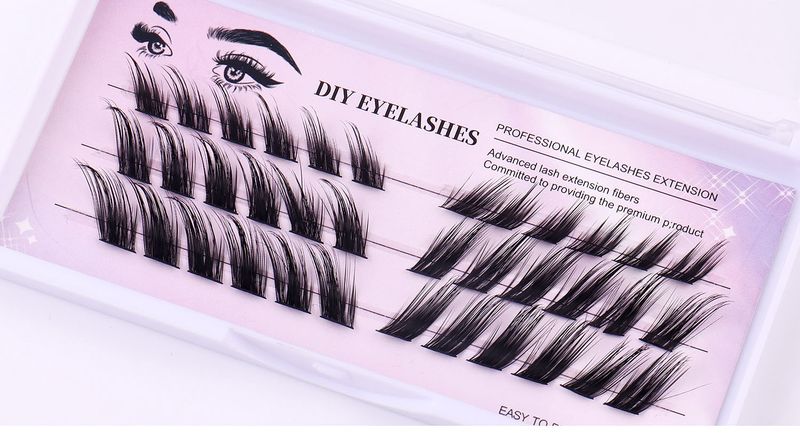Beauty Health Oblique Flying Hot False Eyelashes Thick Diy Eye Lashes Segmented Single-Cluster Grafting False Eyelashes_voghion.com