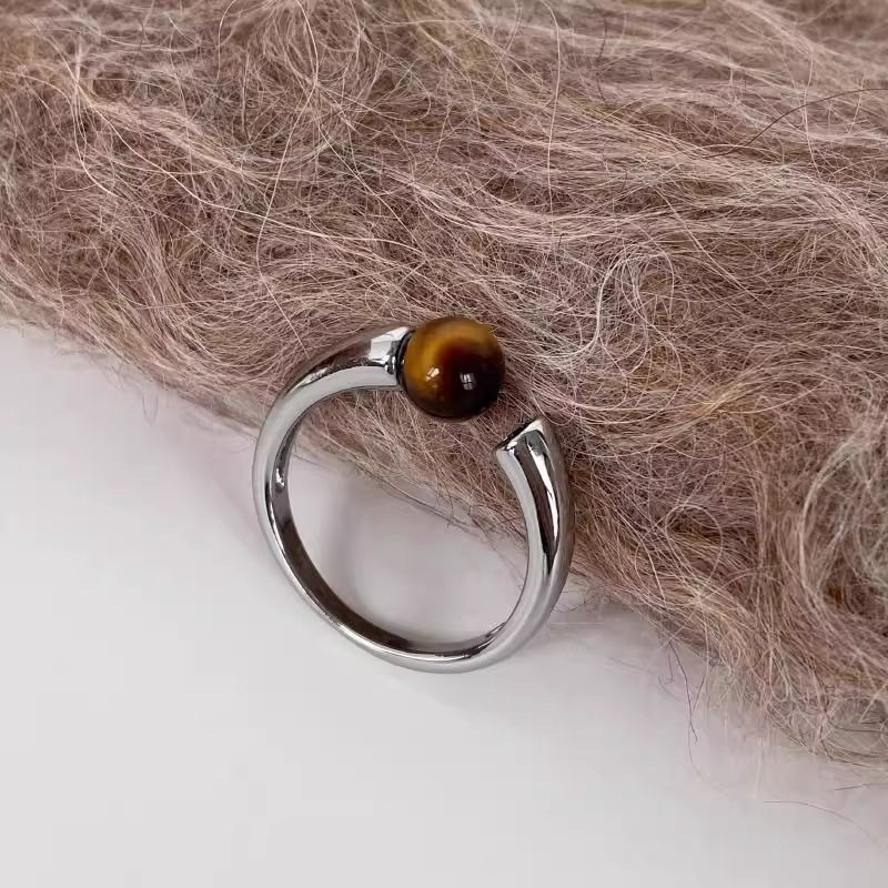 High-Value Versatile Elegant Melad One-Piece Tiger Eye Stone Ring For Women With Unique Design And Adjustable Size_voghion.com