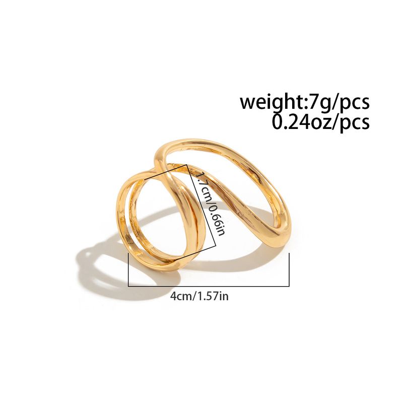 Ins Metall Linie Hohl Joint Ring Einfache Design Geometrische Unregelmäßigen Kreisförmigen Ring_voghion.com