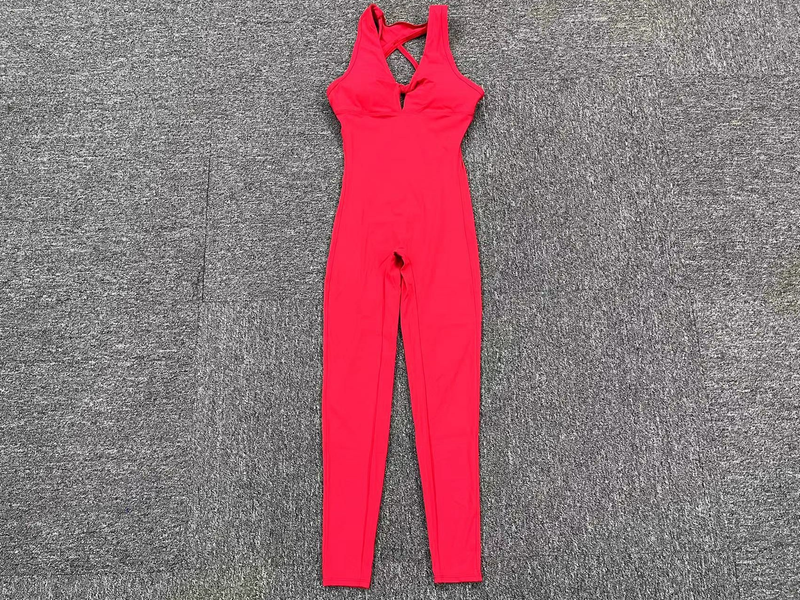 Vêtements de fitness sans manches pour femmes, vêtements de course, combinaison extensible et serrée_voghion.com
