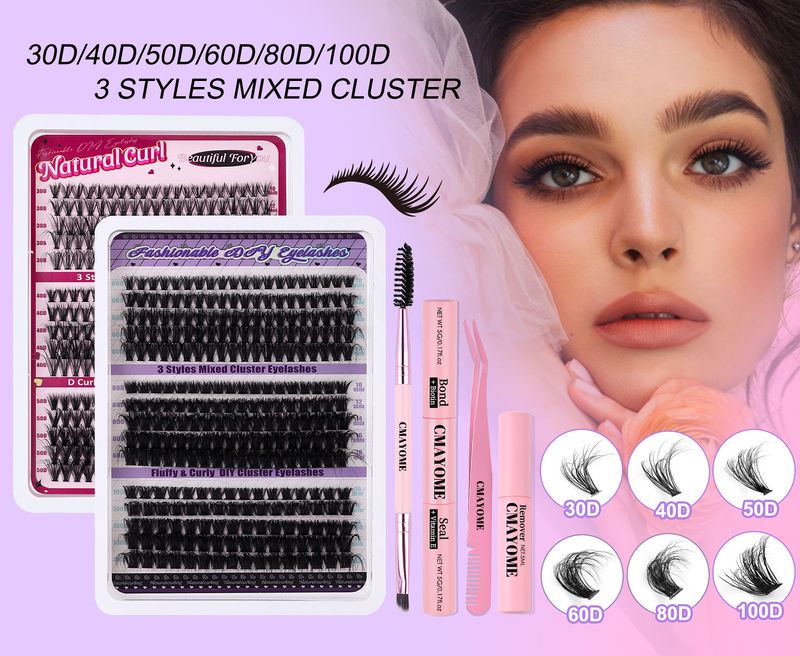 Natural Thick Single Cluster False Eyelashes European And American Simulation Daily DIY Segmented D Curled Curled Eyelashes_voghion.com