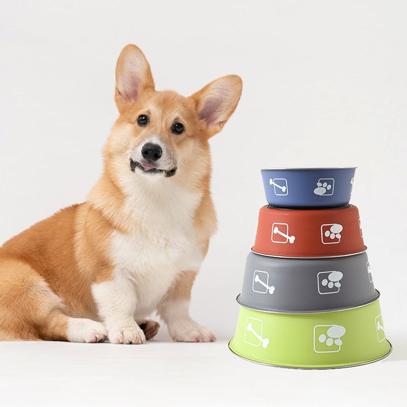 Pet Stainless Steel Food Single Cat Rice Water Bowl Dog Supplies_voghion.com
