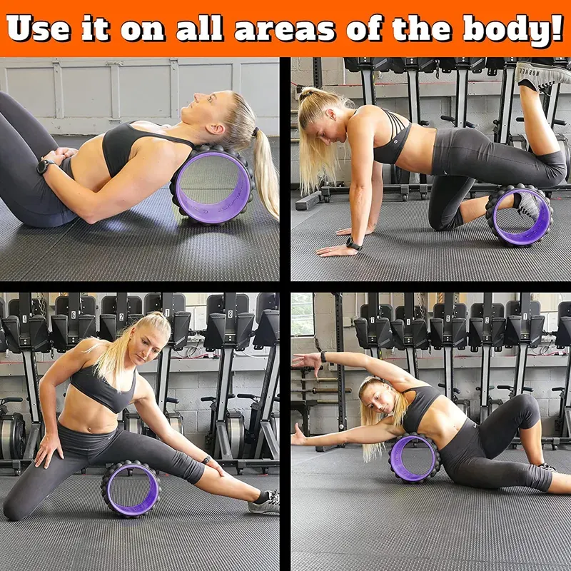 Ryggrulle Myofascial Release Trigger Point Yoga Wheel Skumrulle for behandling av ryggsmerter Dypvevsmassasje Trening Mobilitet_voghion.com