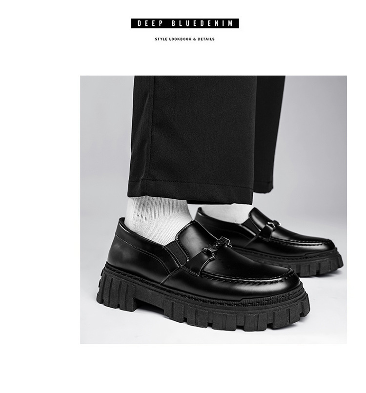 Men's Platform Shoes Low Pumps Loafers Slip-on Casual Men's Shoes_voghion.com