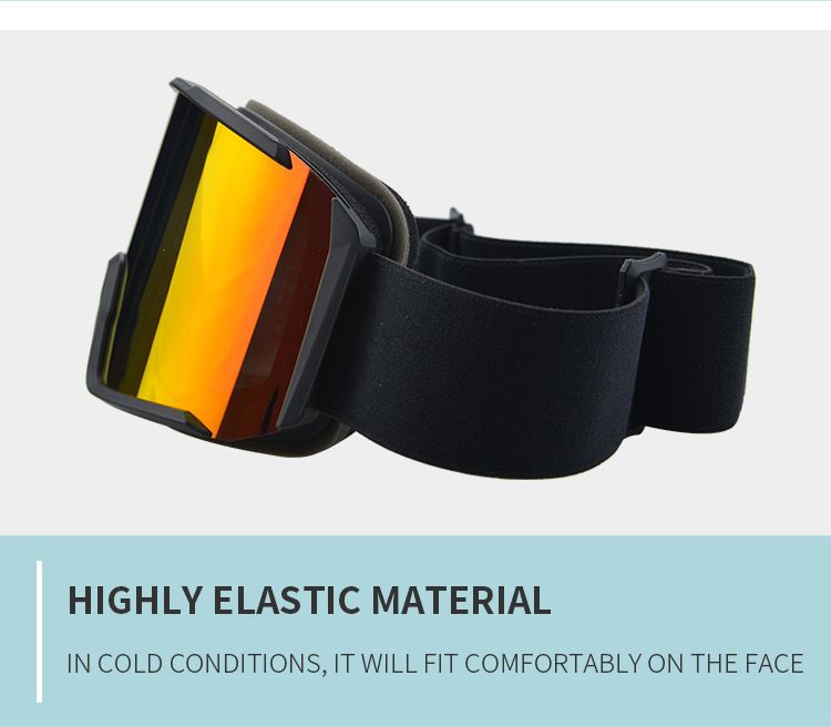 Outdoor sports snow adult skiing with high-definition wide field of view, double-layer fog and anti UV goggles_voghion.com
