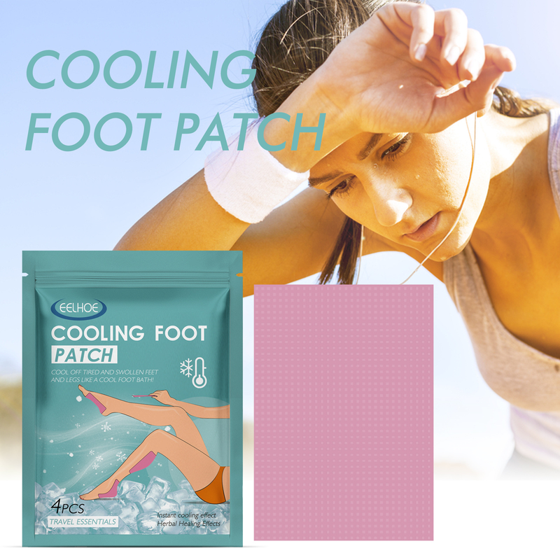cooling beautiful foot patch refreshing and refreshing care cold compress patch for body heat dissipation, physical qu_voghion.com