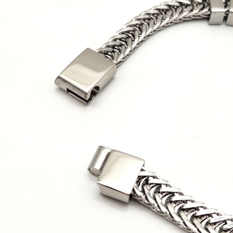 Bracciale cubano con incisione laser, versatile, in acciaio al titanio_voghion.com