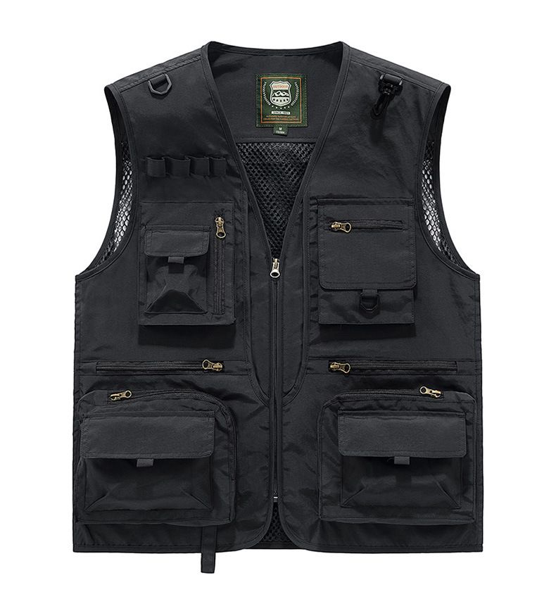 Herenkleding Werkkleding Vest met meerdere zakken Directeur Media Reclame Vest Outdoor Visvest_voghion.com