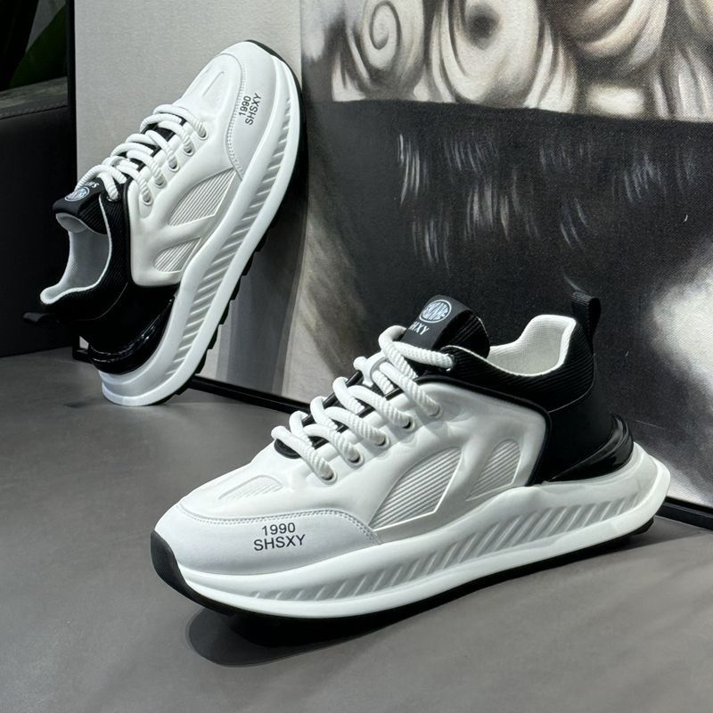 Herren Frühling Atmungsaktives Mesh Sport Jugend Laufen Vielseitig Lässig Dickbesohlte Agan Dad Trendy Schuhe_voghion.com