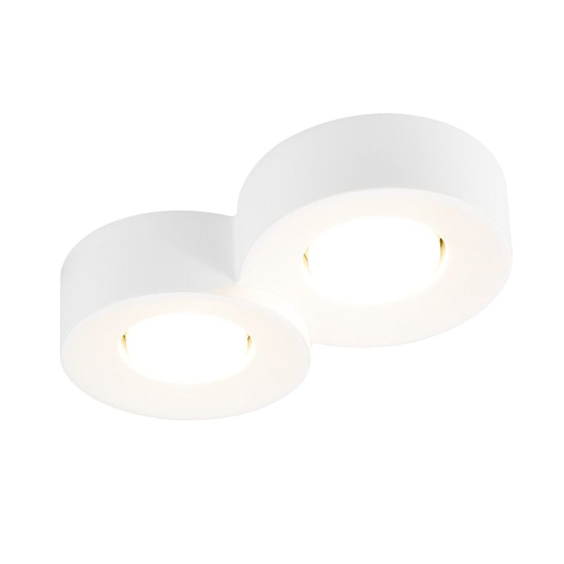 Glitzerlife Deckenleuchte 2 Flammig Aufputz Aufbauspot Weiß - Aufbaustrahler Rund Modern Deckenstrahler GX53 Max.10W Aufbauleuchte Für Küche Esszimmer Flur_voghion.com