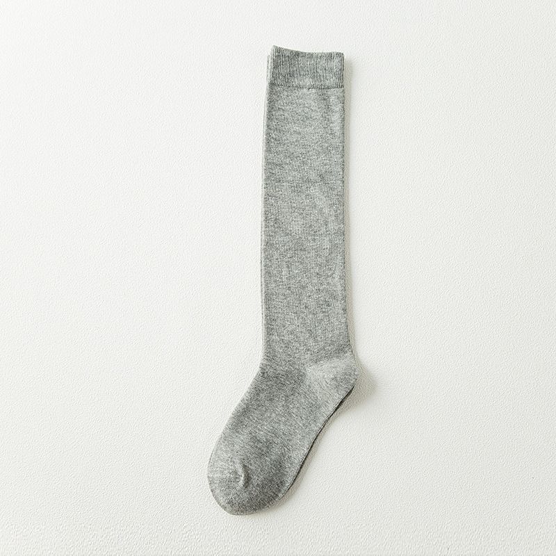 Women's Long Cotton Colorful Autumn Winter Basic Calf Student Slimming Mid-Calf Knee-High Slouch Socks_voghion.com