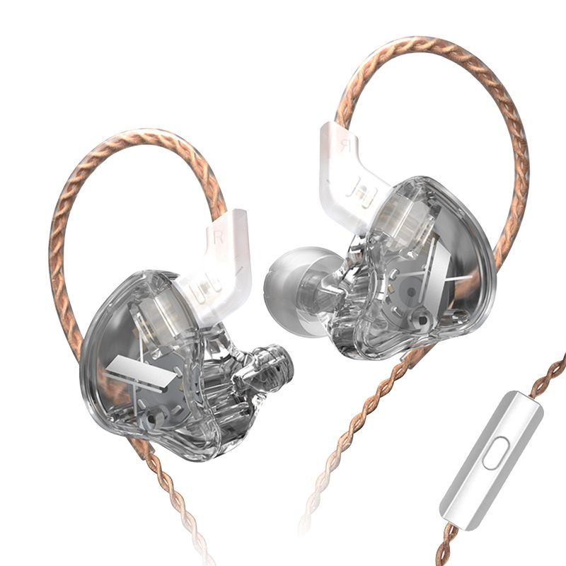 KZ EDX Wired Dynamic HiFi Stero Mega Bass Line Control Noise Reduction Universal In-ear Earphone for Gaming_voghion.com