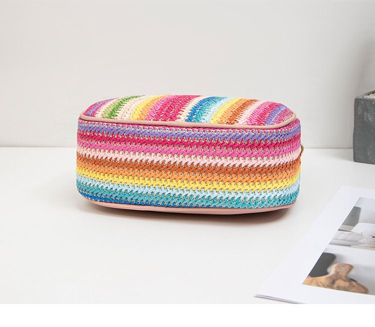 Women's Bag New Ladies Bag Straw Colored Hand Held Sequined Ladies Messenger Bag_voghion.com