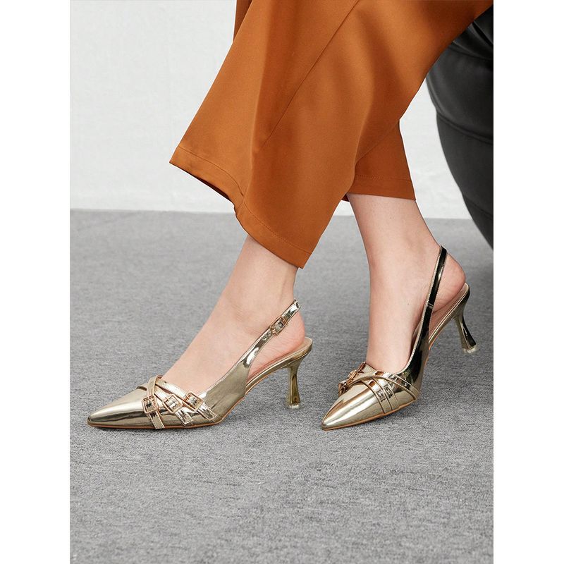 Pointy High Heels Women's New Vintage Belt Buckle With A Line Bag Head Sandals_voghion.com