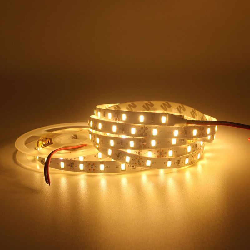 12V LED Streifen Lichter 5630 SMD Warm/Kalt Weiß 60led/m Flexible Band Wasserdicht ~_voghion.com