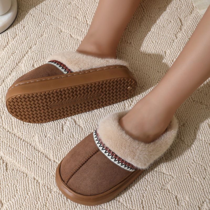 Pantofole soffici autunno e inverno pantofole spesse in cotone per esterni pantofole calde spesse in peluche per la casa_voghion.com