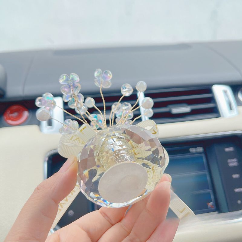 Lily Of The Valley Starry Sky Ornament Goddess Style Lucky Flower Dashboard Decoration Car Accessories_voghion.com