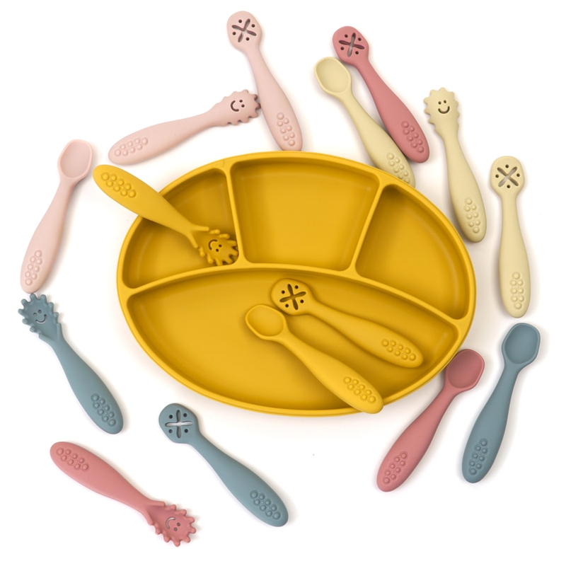3-teiliges Set mit niedlichen Baby-Lernlöffeln, Utensilien, Neugeborenen-Fütterungslöffel-Set, Kleinkinder-Schaufel, Entwöhnungsbesteck, Kindergeschirr_voghion.com
