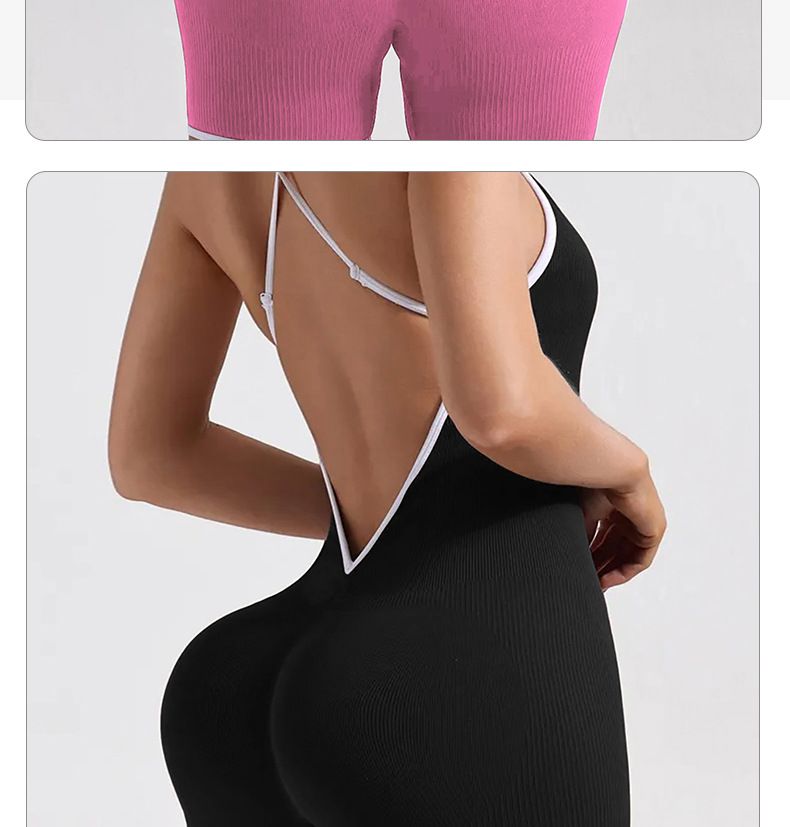 Shorts deportivos cruzados de estilo europeo y americano para mujer, ideales para fitness y fitness. Diseño ajustado que realza la espalda._voghion.com