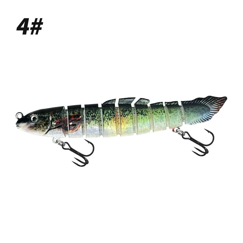 12 cm 19 g Mehrteiliger Köder Harte Schmerle Simulation 3D Gedruckter Fischköder mit neun Abschnitten_voghion.com
