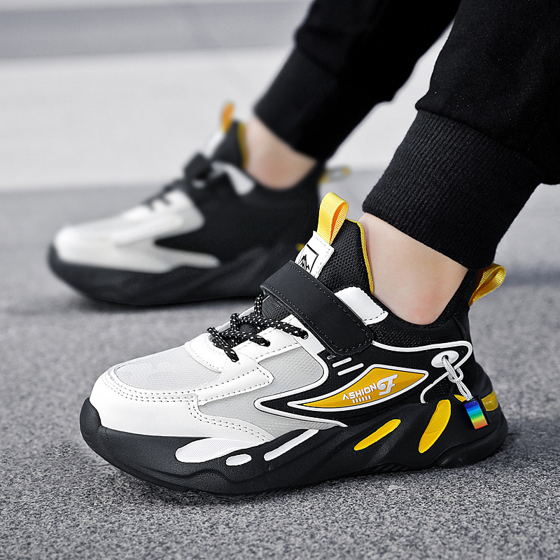 1879 Modello Autunno Inverno Bambini Grandi Sneakers in Pelle per Bambini Primavera Mesh Traspirante Scarpe da Corsa per Ragazzi_voghion.com