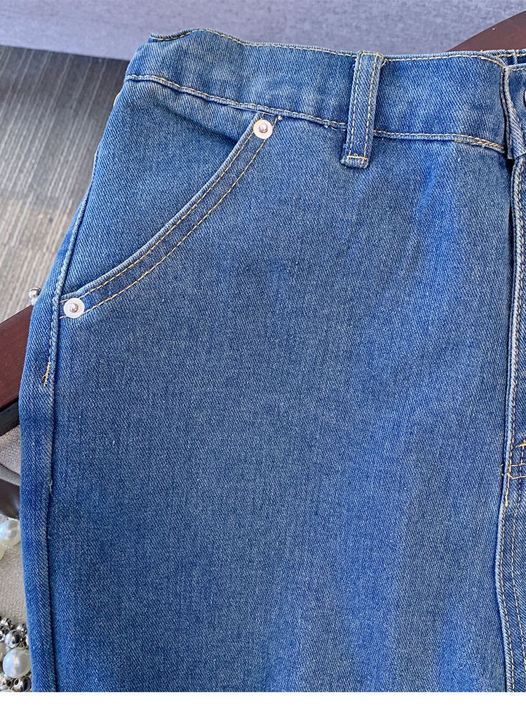 Damkläder Plusstorlekar Vida ben Högmidjade Jeansbyxor För Dam Vår Och Höst Ny Stil Något Tjock Mm Casual Alla Matchande_voghion.com