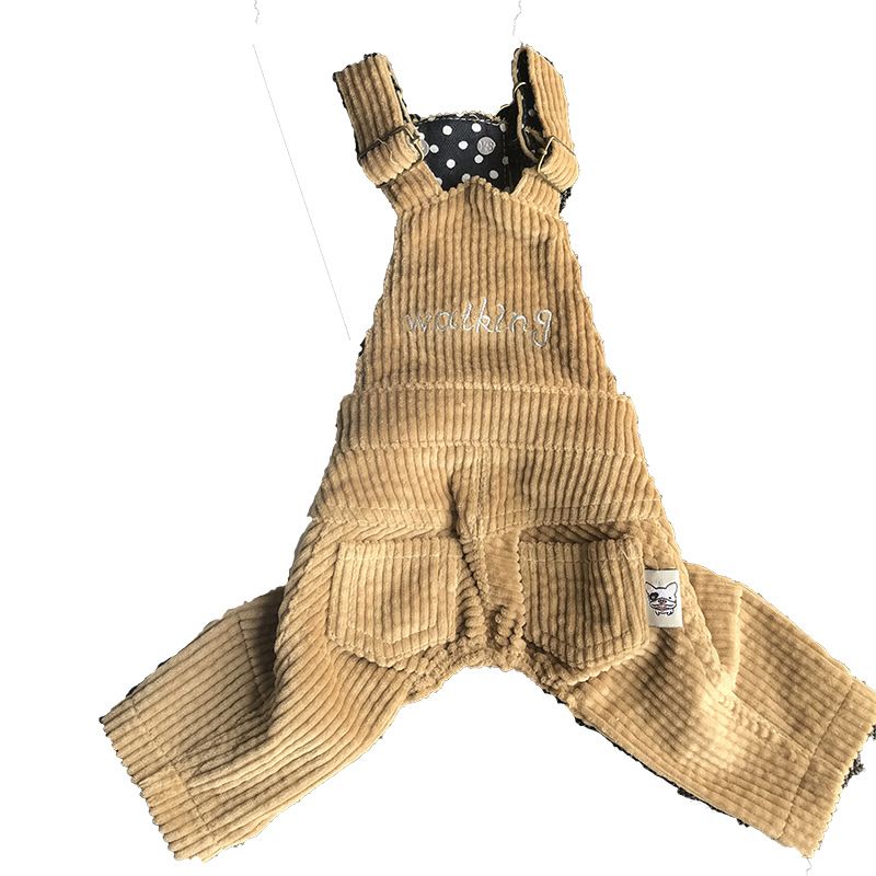 Nieuwe overall met gesp in corduroystof voor viervoeters_voghion.com