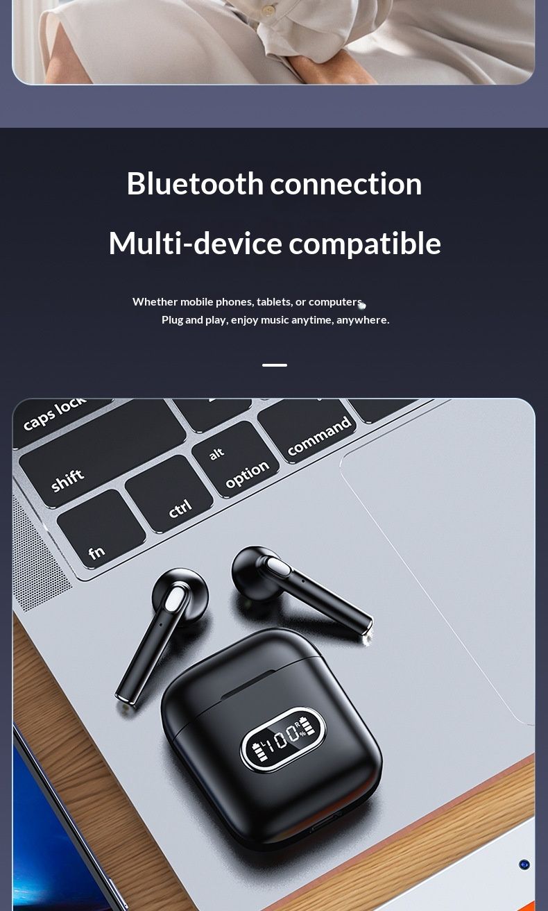 NeoGear Hot-Selling AI Smart Bluetooth With Digital Display Semi-In-Ear Conference Simultaneous Translation Earbuds_voghion.com