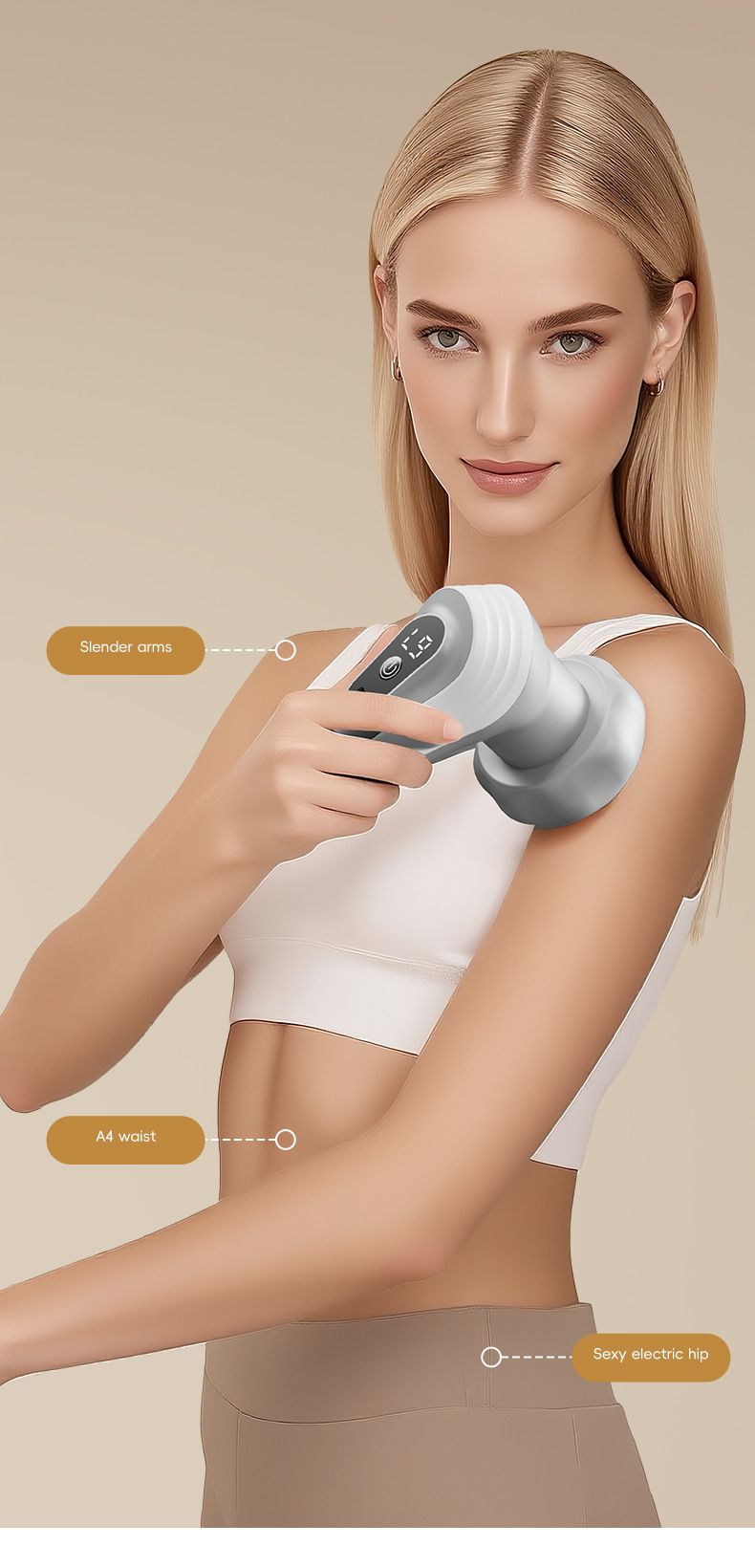 Elektrisches Handmassagegerät für Nacken, Rücken und Beine, Meridiantherapie-Massagegerät, multifunktionaler Ganzkörper-Fettschieber für den Heimgebrauch_voghion.com