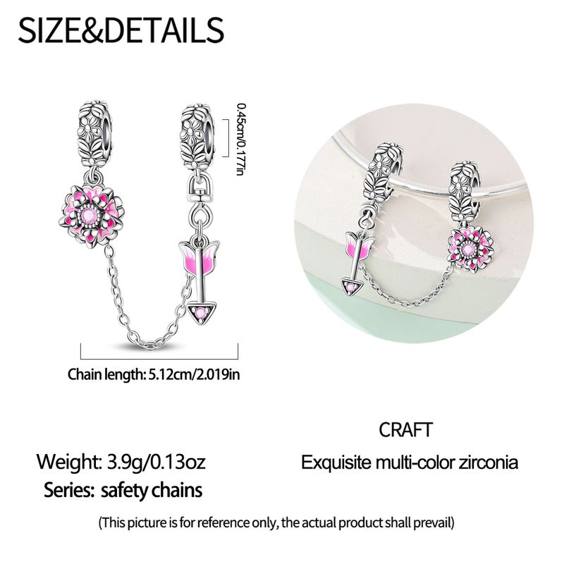 Women's Jewelry Couple Sun And Moon Safety Chain Charm Pendant Beads DIY Jewelry Accessories Bracelet Necklace Copper Plated Silver_voghion.com