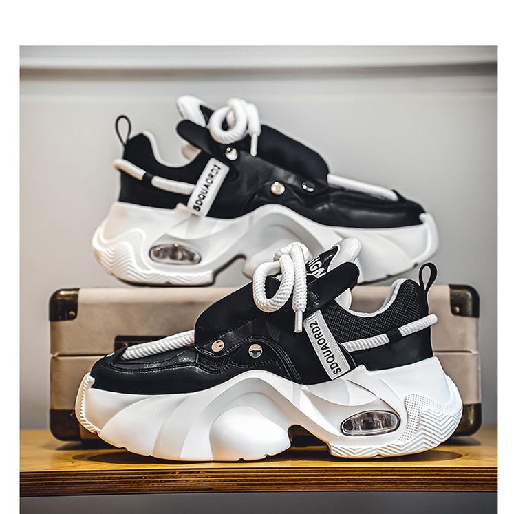 Fritidsidrottsskor för män Tennisarbete Promenadskor Träning Chunky Fashion Sneakers för män_voghion.com