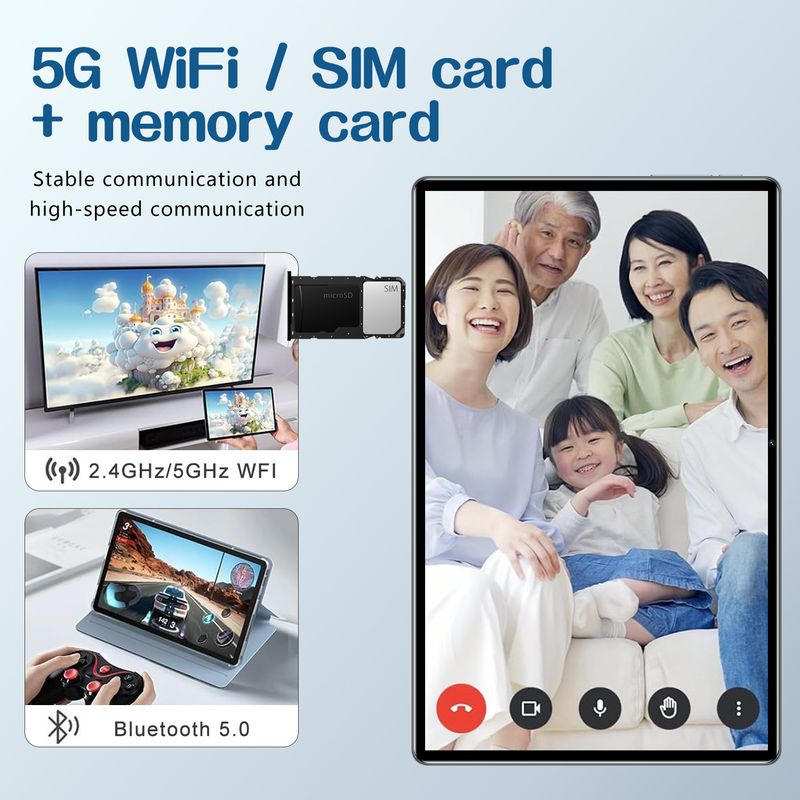 Ordinateur portable léger 2025, tablette Android P61 de 10,1 pouces, double carte, double veille, 4G, Bluetooth_voghion.com