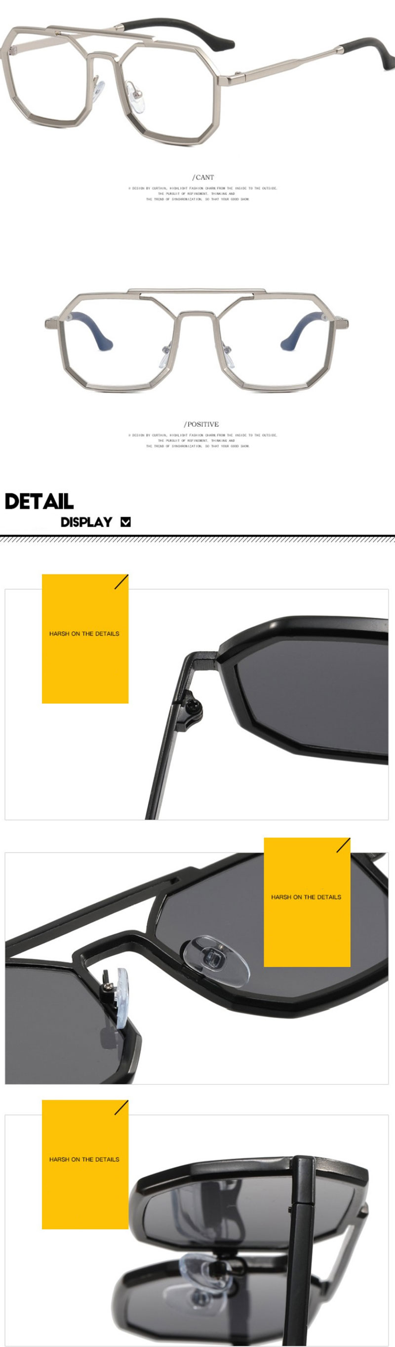 Yoovos Polygon Sunglasses Men 2022 Vintage Men Sunglasses Retro Showing Face Small Shades Glasses Rectangle Gafas De Sol_voghion.com