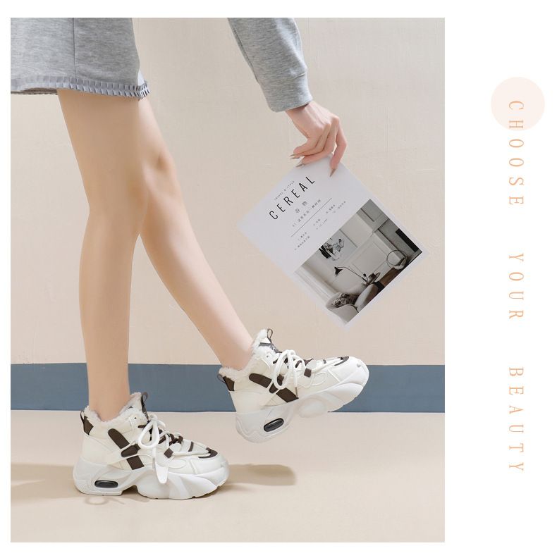 Nuovo velluto ispessito caldo inverno freddo neve stivali antiscivolo studente piattaforma cotone scarpe da donna_voghion.com