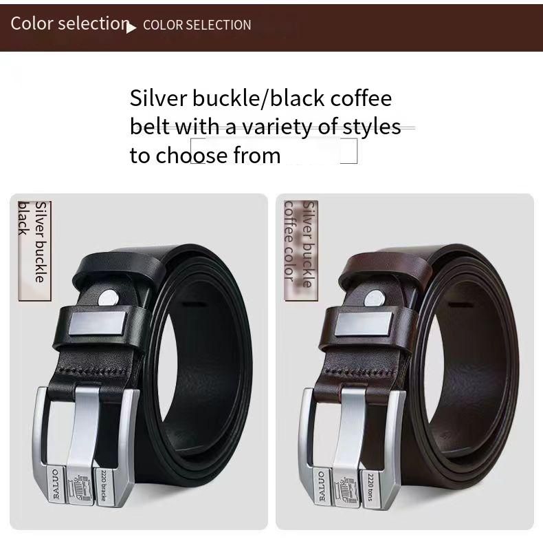 Gürtel Herren Gürtel Business Rindsleder Jugendgürtel Tagesschnalle Herrengürtel Lässiger Männlicher Student_voghion.com