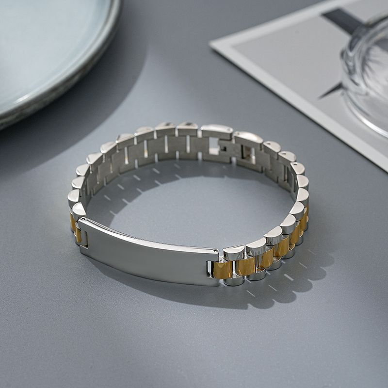 Correa de reloj para pareja con cadena curva de 12 mm, pulsera de titanio, acero inoxidable galvanizado al vacío, unisex._voghion.com