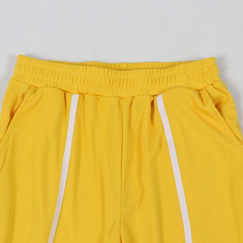 Damenbekleidung Zweiteiliges Set mit Kapuzenpullover mit Bandnähten_voghion.com