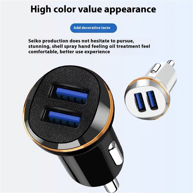 Caricabatteria per auto USB doppio con luce blu a LED Music Festival 3.1A-2 Phnom Penh_voghion.com