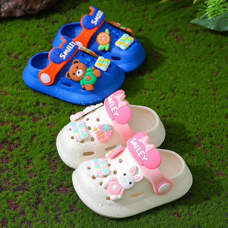 Sandales pour filles, bébés d'été pour enfants, semelles souples d'intérieur, pantoufles antidérapantes pour nourrissons et jeunes enfants, garçons de dessin animé,_voghion.com