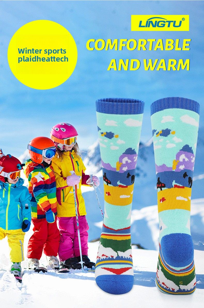 Winter Kinderski Jeugd Lange Tube Verdikte Warme Grote Kinderhanddoek Professionele Sport Sneeuwsokken_voghion.com