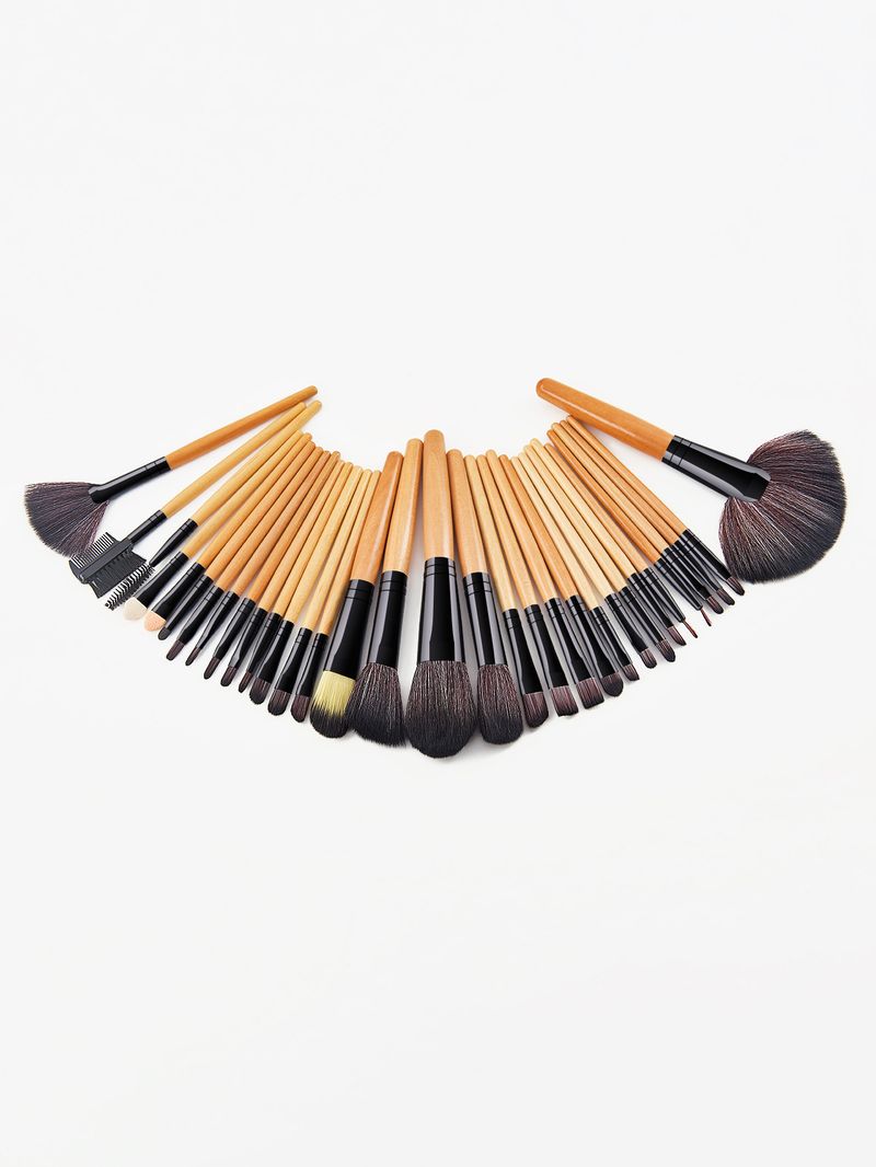 Set pennelli trucco professionali in legno da 32 pezzi_voghion.com