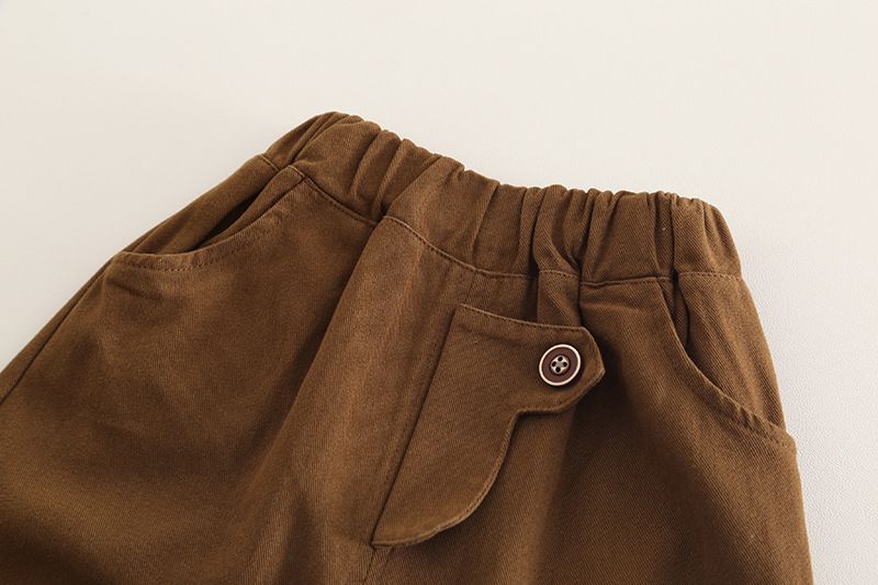 Pull ours en peluche à manches longues pour garçon, ensemble trois pièces, veste tricotée ample et décontractée, tendance, collection automne 2024_voghion.com