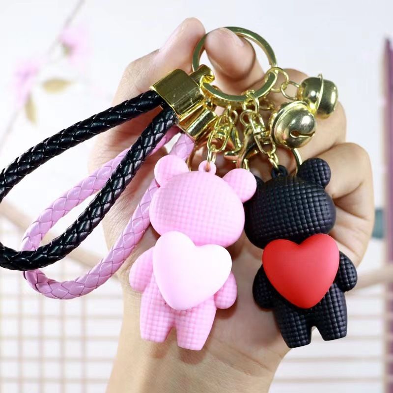 Peluche a forma di orso da abbracciare, per bambine, ciondolo carino con squisita celebrità di Internet, decorazione per zaino, portachiavi per auto_voghion.com