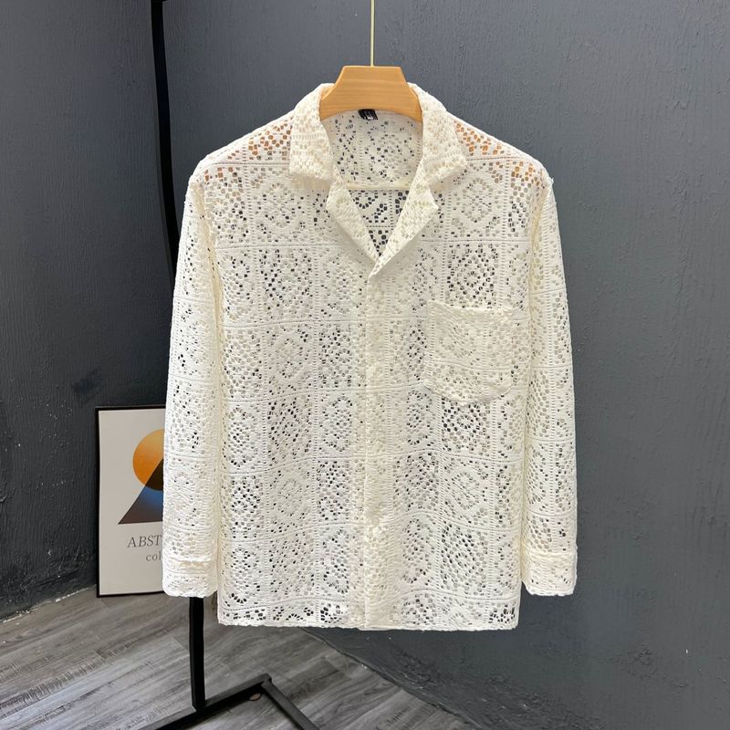 Giacca estiva da uomo a maniche lunghe, con design avanzato a trapezio, alla moda, sottile e fresca, traspirante_voghion.com