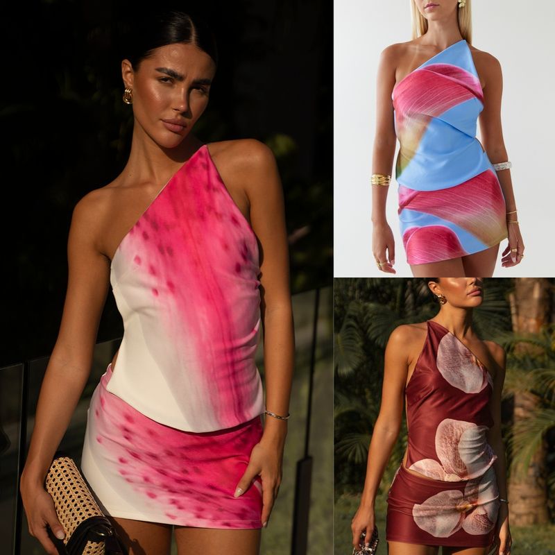 Women's Clothing Backless Suit Printed Fashion Suit_voghion.com