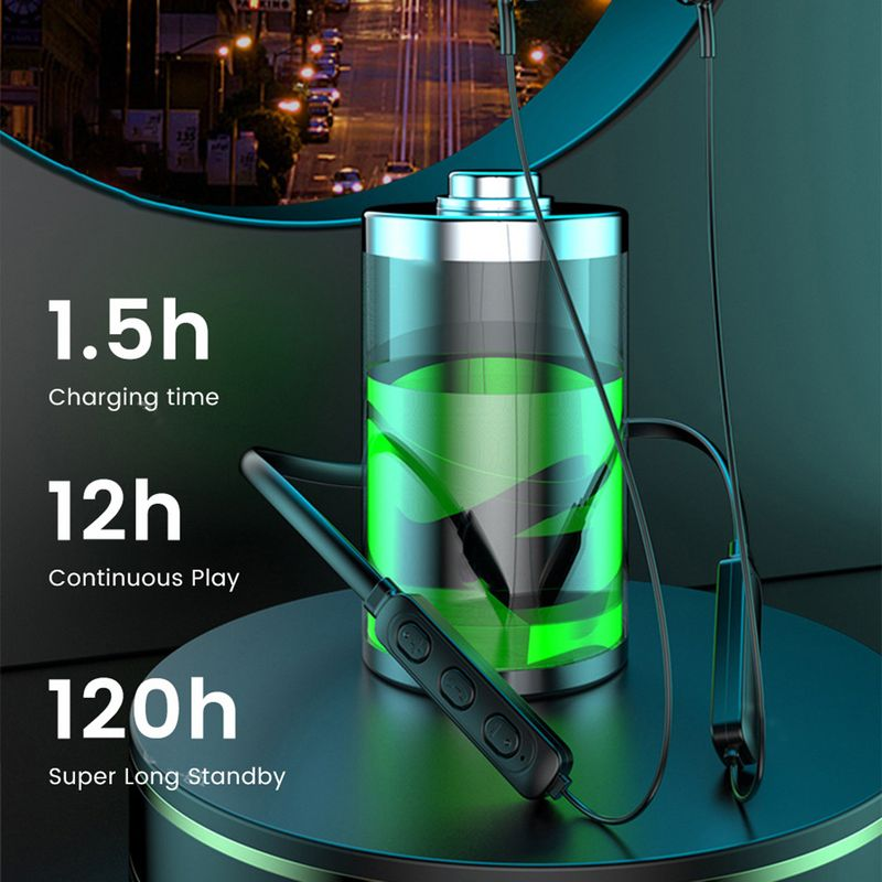 High Noise Neckband Bluetooth-compatible5.0 Ergonomic Intelligent Earbud Wireless Reduction Fidelity Stereo Sports_voghion.com