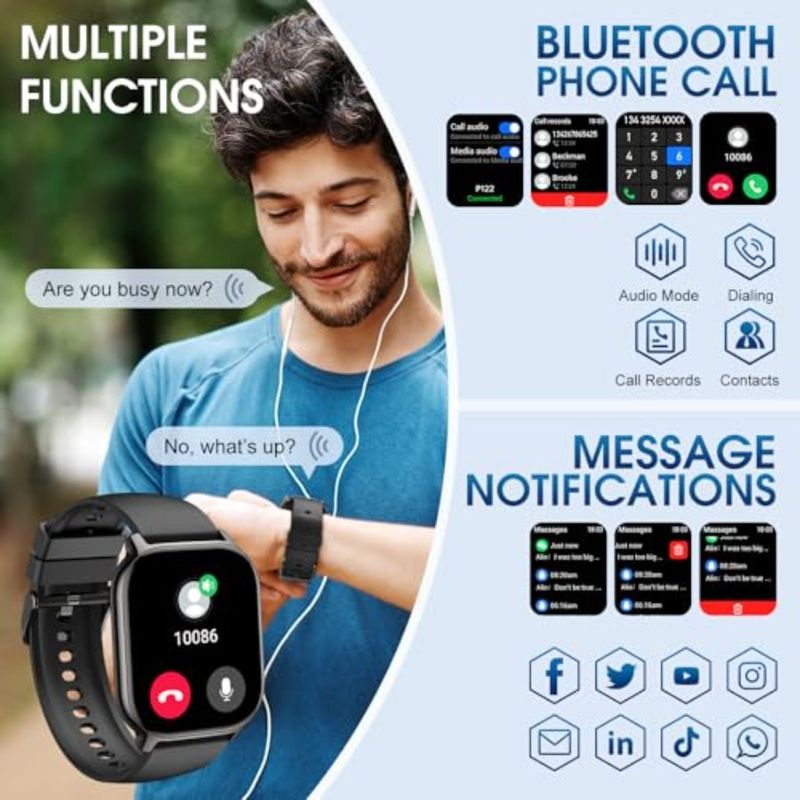 Smart Watch 2.1 Smart Watches For Men Women Answer Make Call 120+ Sport Modes Fitness Tracker With Sleep Heart Rate Monitor Ped_voghion.com