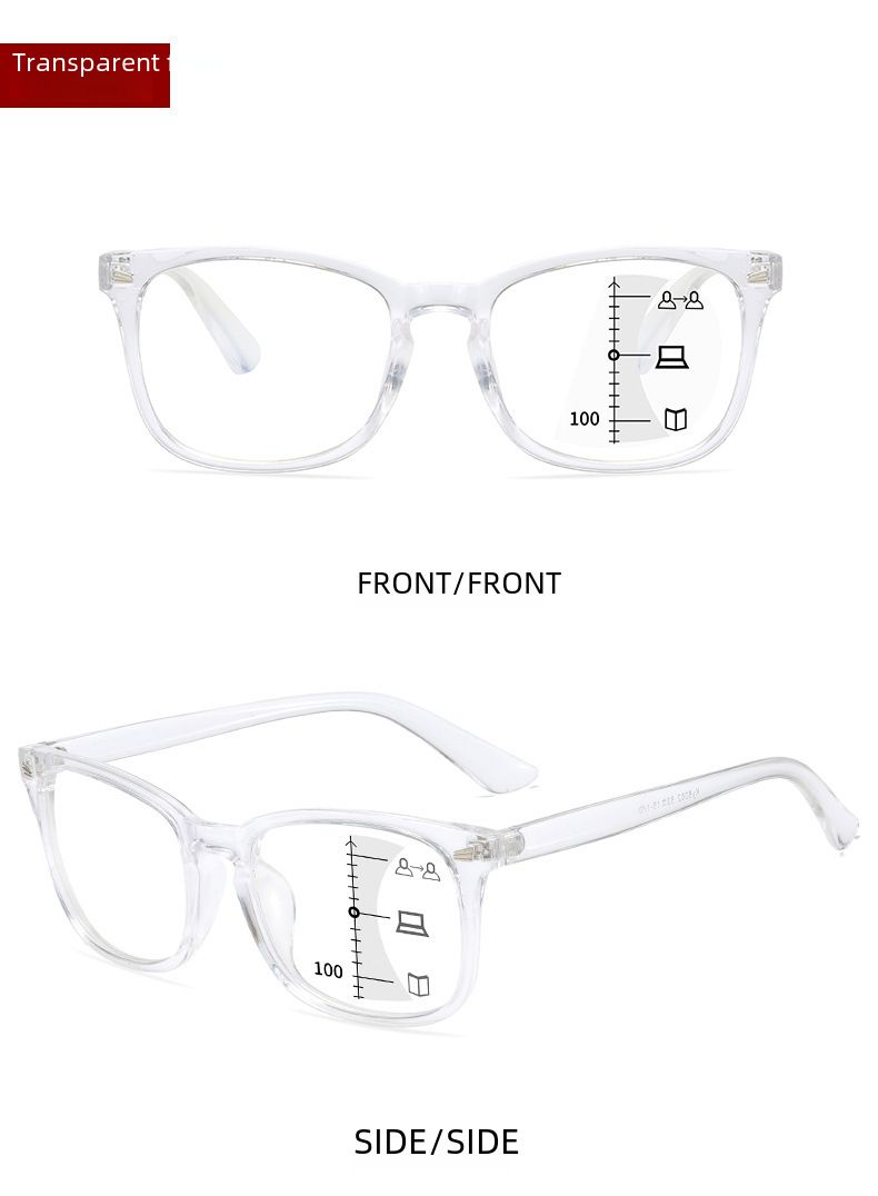 Nuovi occhiali da lettura progressivi multi-focus anti-luce blu con zoom automatico, funzione doppia luce da lontano e da vicino, presbiopia uomo e donna_voghion.com